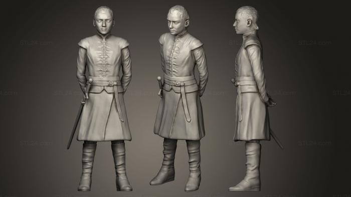 Statues of famous people (Arya Stark, STKC_0132) 3D models for cnc